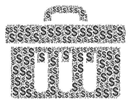 Analysis Collage of Dollar Stock Illustration