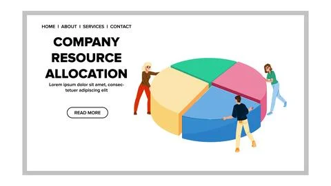Analysis company resource allocation vector Stock Illustration