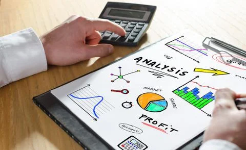 Analysis concept on a clipboard 스톡 사진