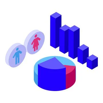 Analysis customer market icon, isometric style Illustrazione stock