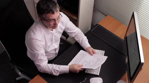 Analysis of Documents Stock Footage 46104858