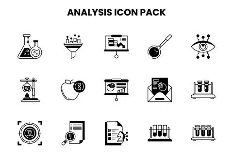 Analysis DuoTone Graphics Icons Pack Stockillustratie