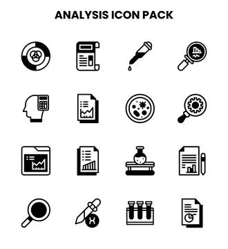 Analysis DuoTone Graphics Icons Pack Illustrazione stock