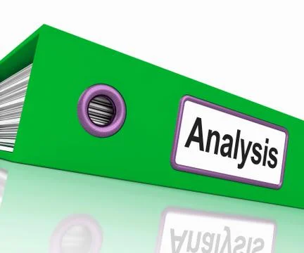 Analysis file contains data and analyzing documents Stock Illustration