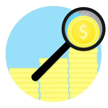 Analysis of finance flat icon vector Stock Illustration