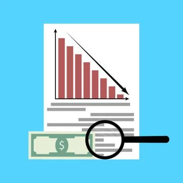 Analysis of financial crisis Stock Illustration