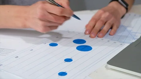 Analysis of financial indicators Stock Footage 117178829