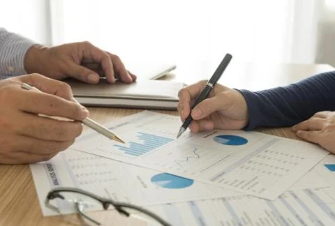Analysis of Financial Information Stock Photos