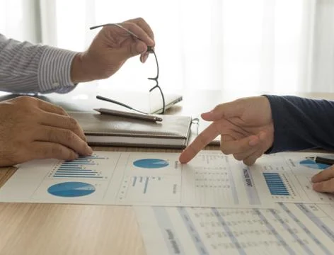 Analysis of Financial Information Stock Photos