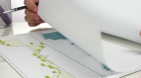 Analysis of Financial Statements Stock Footage 68333834