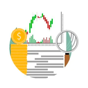 Analysis financial stock Stock Illustration