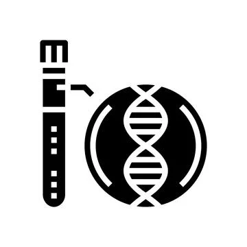 Analysis flask genetic molecule glyph icon vector illustration 스톡 일러스트