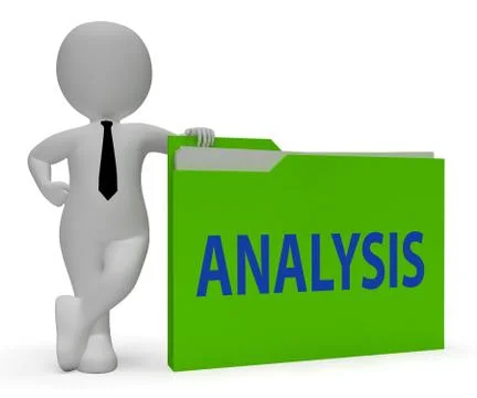 Analysis Folder Indicates Data Analytics And Analyse 3d Rendering 스톡 일러스트