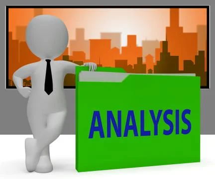 Analysis Folder Indicates Data Analytics 3d Rendering Stock Illustration
