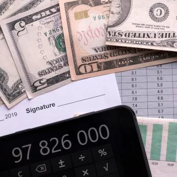 Analysis of forecasts of economic indicators before signing the agreement Stock Photos