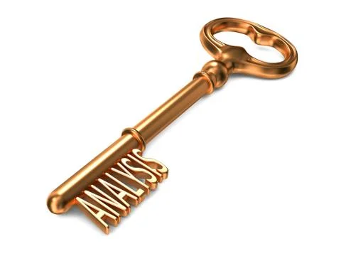 Analysis - Golden Key. Stock Illustration