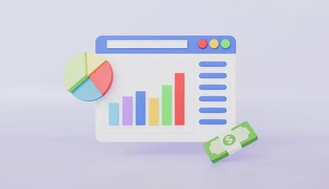 Analysis graph diagram chart, Financial profit success strategy business Stock Illustration