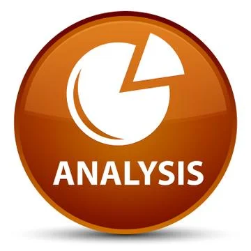 Analysis (graph icon) special brown round button Stock Illustration
