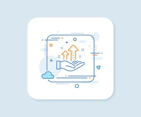 Analysis graph line icon. Results chart sign. Traffic management. Vector Illustrazione stock