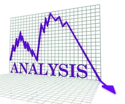 Analysis Graph Negative Means Analytics Downturn 3d Rendering Stock Illustration