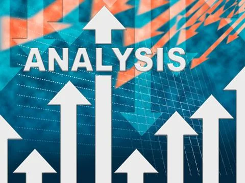 Analysis Graph Shows Data Analytics And Research Stock Illustration