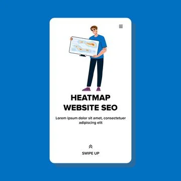 Analysis heatmap website seo vector Illustrazione stock