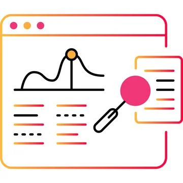 Analysis icon business data graph chart vector Stock Illustration