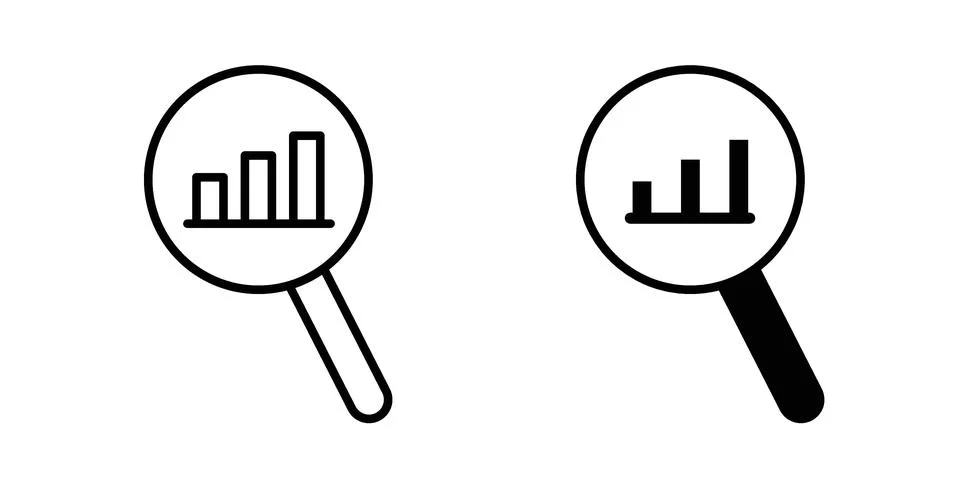Analysis icon design. Simple Vector illustrations.. 스톡 일러스트