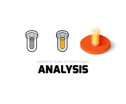 Analysis icon in different style Illustrazione stock
