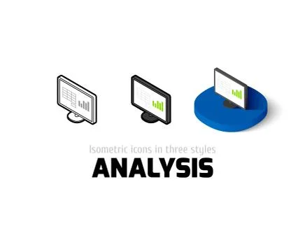 Analysis icon in different style Stock Illustration