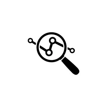 Analysis Icon in flat style. Data analysis symbol Stock Illustration
