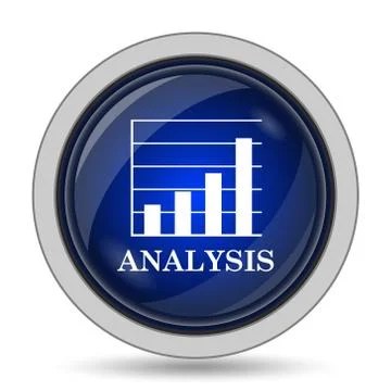 Analysis icon. Internet button on white background.. Stock Illustration