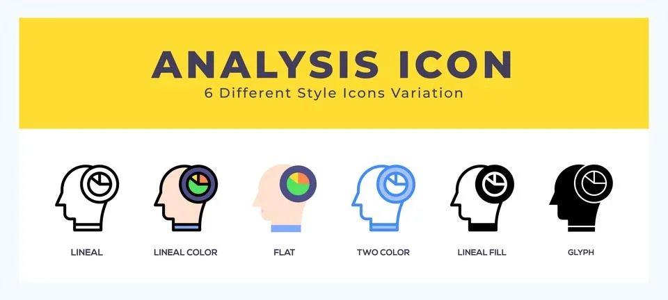 Analysis icon set with different styles. Design elements for logo. Vector i.. Stockillustratie