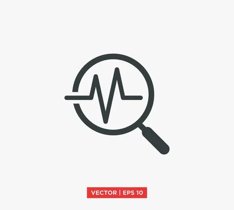 Analysis Icon Vector Illustration Design Editable Resizable EPS 10 Stock Illustration