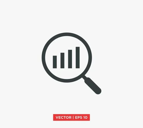 Analysis Icon Vector Illustration Design Editable Resizable EPS 10 Stock Illustration