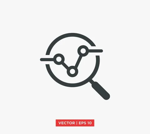 Analysis Icon Vector Illustration Design Editable Resizable EPS 10 Stock Illustration