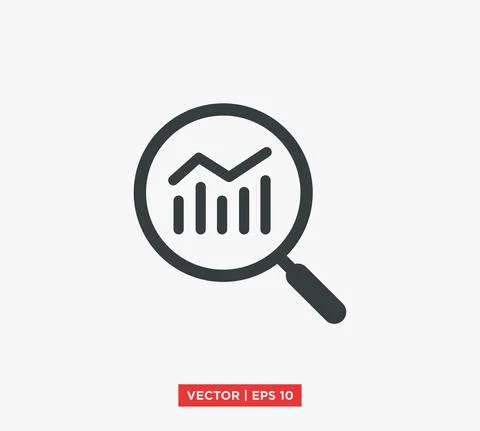 Analysis Icon Vector Illustration Design Editable Resizable EPS 10 Stock Illustration