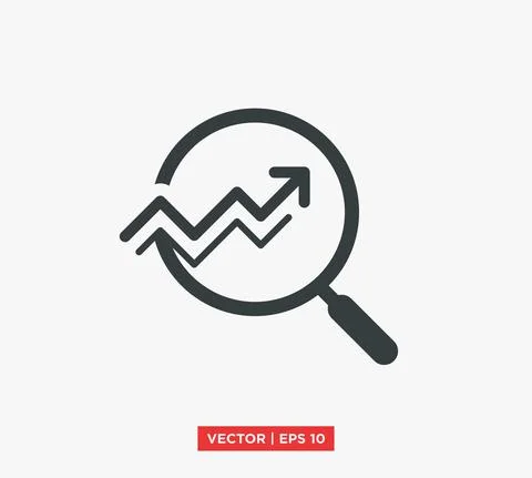 Analysis Icon Vector Illustration Design Editable Resizable EPS 10 Stock Illustration