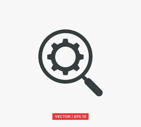 Analysis Icon Vector Illustration Design Editable Resizable EPS 10 Stock Illustration