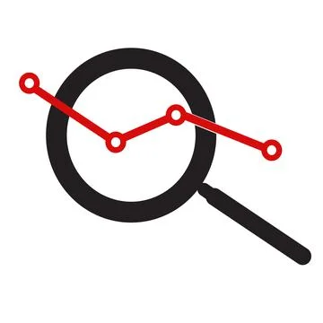 Analysis icon on white background. flat style. market research sign. Stock Illustration