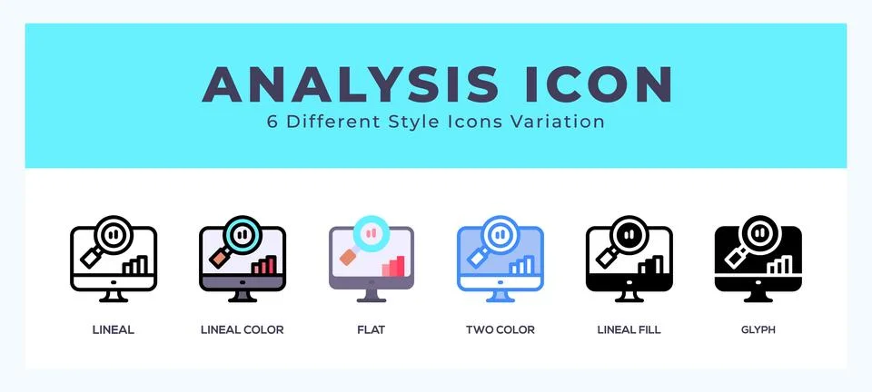 Analysis icons set. Different style of icons simple vector illustration. イラスト素材