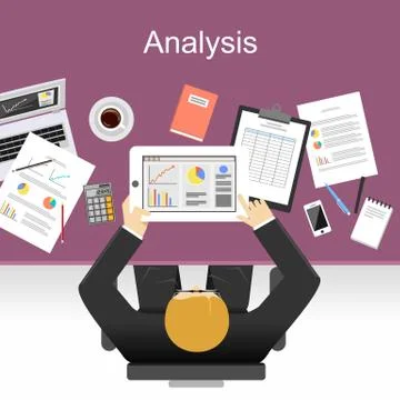 Analysis illustration. Analysis concept. Flat design illustration concepts fo Stock Illustration