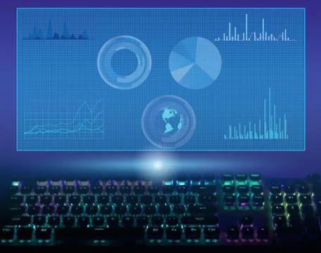 Analysis of incoming data, their processing and application in production and Stock Photos