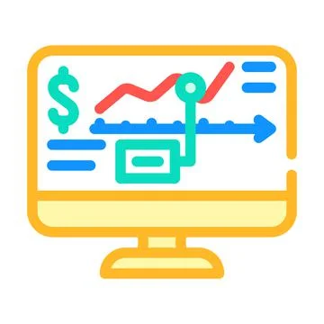 Analysis infographic color icon vector illustration イラスト素材