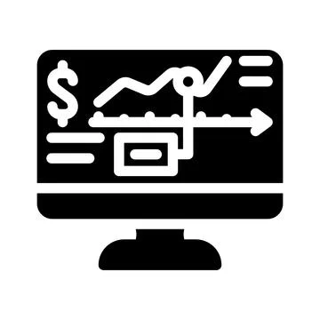 Analysis infographic glyph icon vector illustration イラスト素材