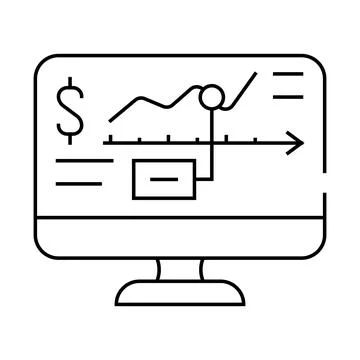 Analysis infographic line icon vector illustration 스톡 일러스트