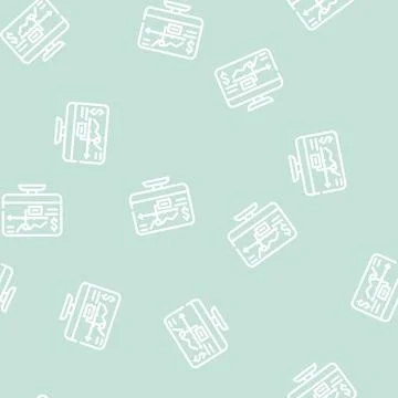 Analysis infographic line vector seamless pattern Stockillustratie