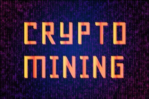 Analysis of Information. Crypto mining data visualization. Illustrazione stock