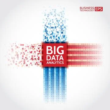 Analysis of Information. Data mining visualization. Abstract digital sorting  Illustrazione stock