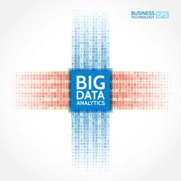 Analysis of Information. Data mining visualization. Abstract digital sorting  Illustrazione stock